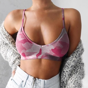 Camouflage Print Fitness Sports Bra