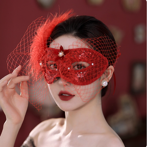 Sexy Red Half-Face Mask