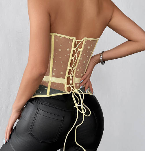 Sexy Cute Polka Dot Shaping Bustier Top