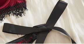 Elegant lace satin sexy lingerie set