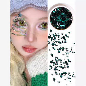 Tear-Shaped Holiday Face Gems