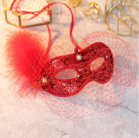 Sexy Red Half-Face Mask