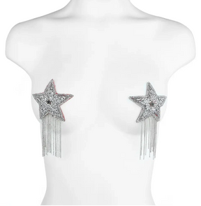 Rhinestone Star Tassel Nipple Pasties