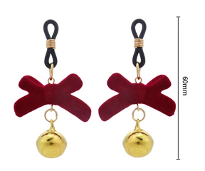 Cute SM Nipple Clamps With Bell And Red Bow
