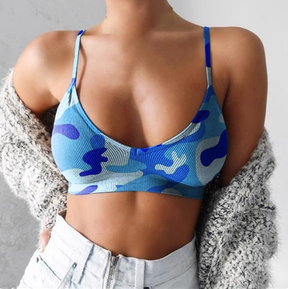 Camouflage Print Fitness Sports Bra