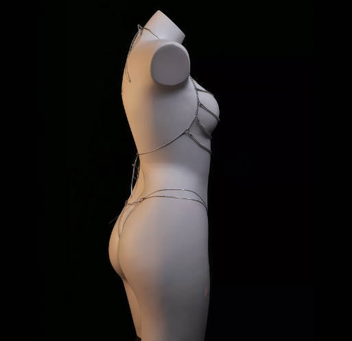 Deep into the Night Hollow-out Chest Chain Sexy Lingerie