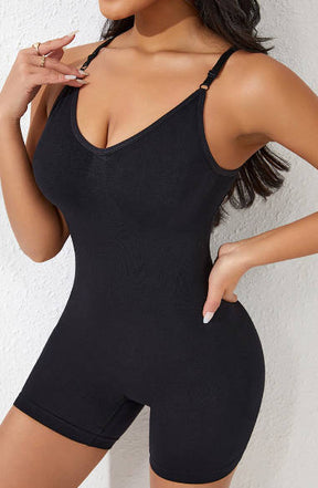 Plus Size Tummy Control Butt Lift Camisole Boyshort Shapewear Bodysuit