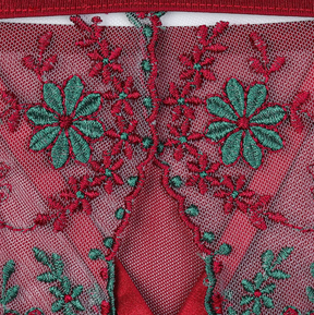 Detachable Heavy Embroidery Lace Sexy Bodysuit