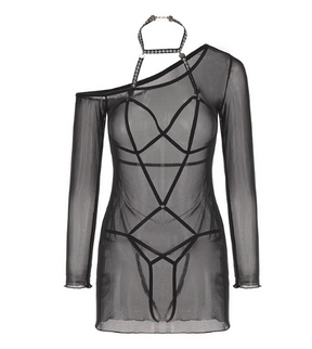 Seductive Lingerie Mesh Bodysuit