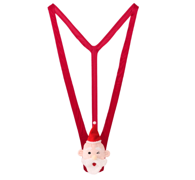 Men’s Christmas Santa Harness V-Shape Bodysuit