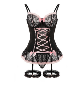 Seductive Bow Lace Bodysuit