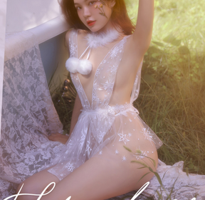 Cute White Lace Snowflake Sexy Lingerie Set
