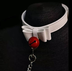 Bowknot Leather Collar and Leash High-Grade Leather SM Necklace