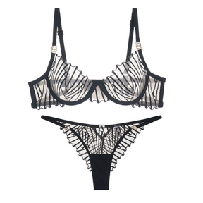 Fishbone French Elegant Sexy Lingerie Set