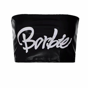 Barbie Print Patent Leather Tube Top