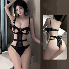 Free Lace Hollowed-out Temptation Low Chest