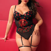 Plus Size Sexy Rose Bodysuit