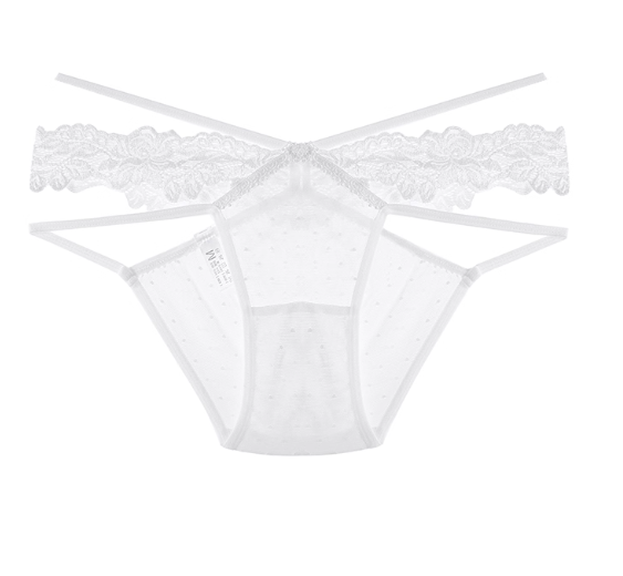 Floral Lace Double Strap T-Back Underwear