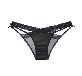 Color-block Lace Strappy Contrast Thong