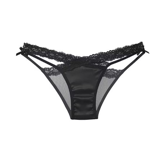 Color-block Lace Strappy Contrast Thong