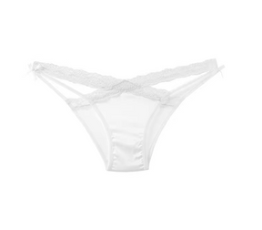 Color-block Lace Strappy Contrast Thong