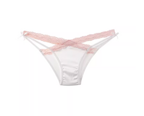 Color-block Lace Strappy Contrast Thong