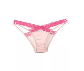 Color-block Lace Strappy Contrast Thong