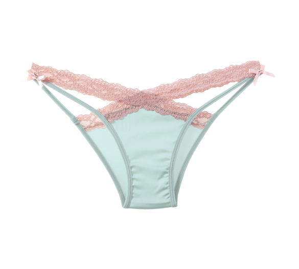 Color-block Lace Strappy Contrast Thong