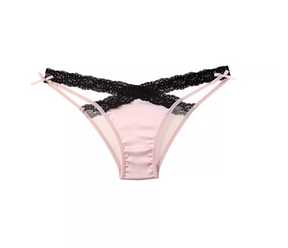 Color-block Lace Strappy Contrast Thong