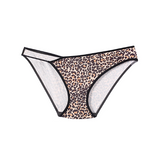 Sheer Leopard Mesh Low-Waist Panties