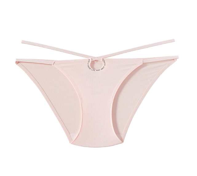Solid Strappy Cutout Ring-Detail Thong