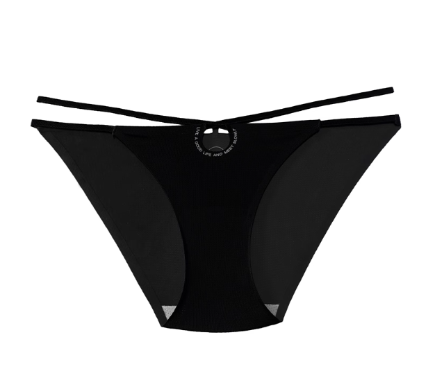 Solid Strappy Cutout Ring-Detail Thong