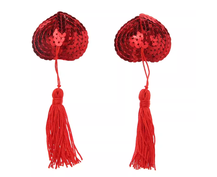 Sexy Adhesive Nipple Covers With Tassel Sequins