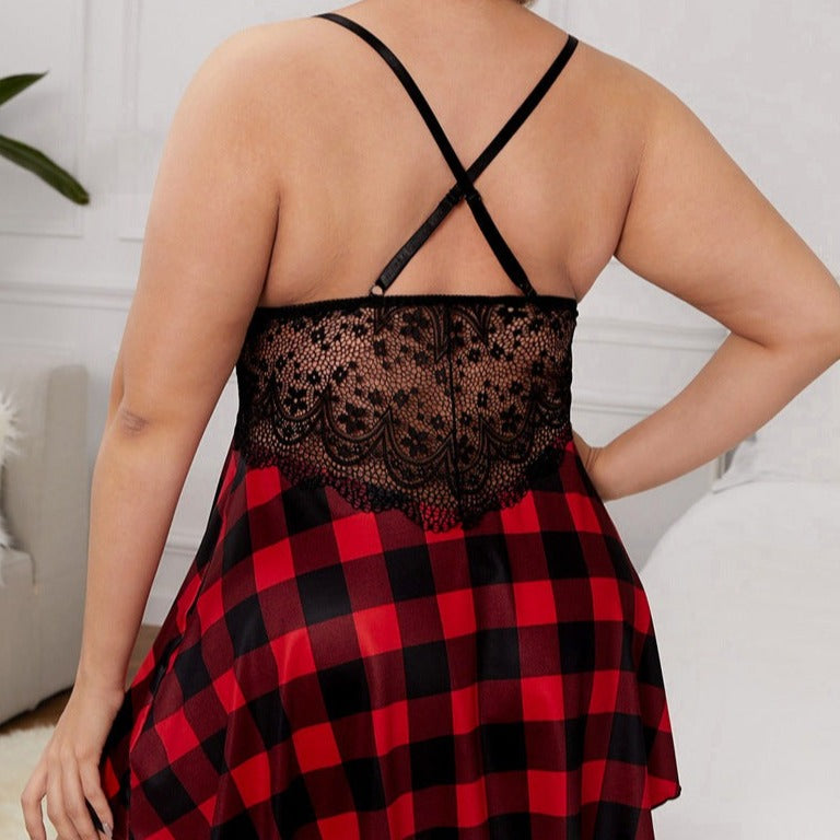 Plus Size Chemises Sexy Lace Perspective