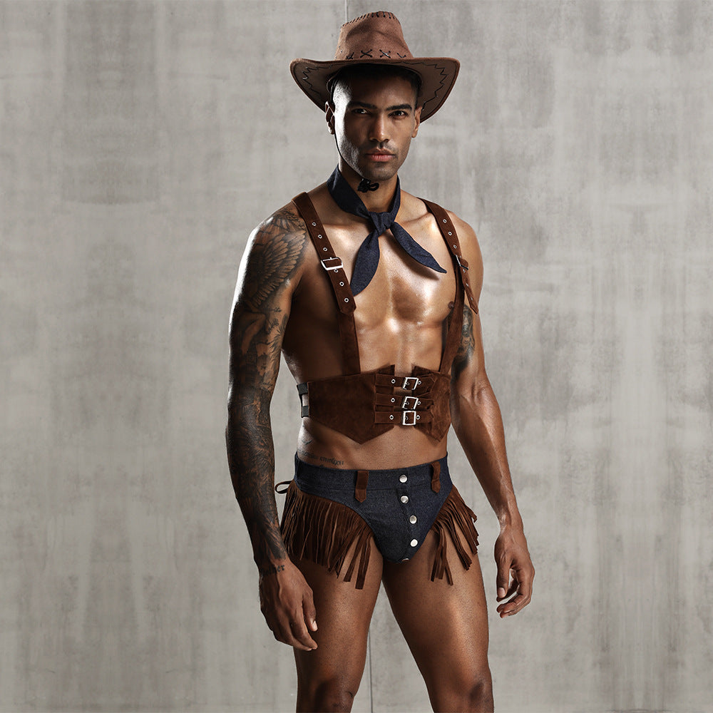 Men's Lingerie Role Playing Cowboy Sexy Lingerie Costume