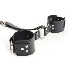 PU Leather Bondage Handcuffs Bandage Set