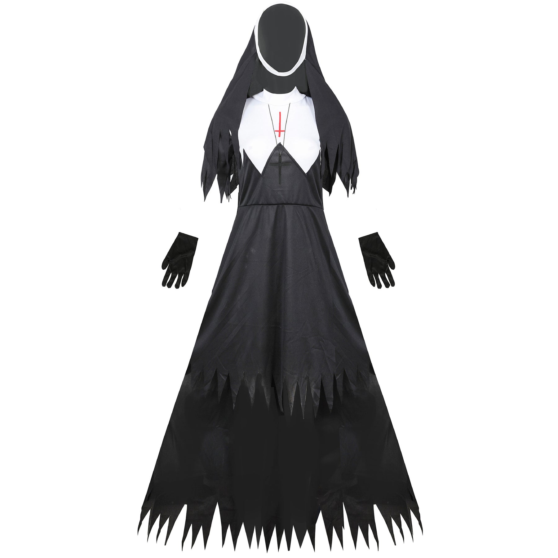 Halloween Nun Costume Cosplay Vampire Demon Costume