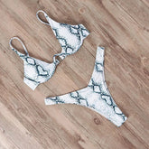 Patterned Sexy Bikini Two-Piece Set