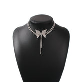 Butterfly Sexy Chunky Choker Necklace Rhinestone