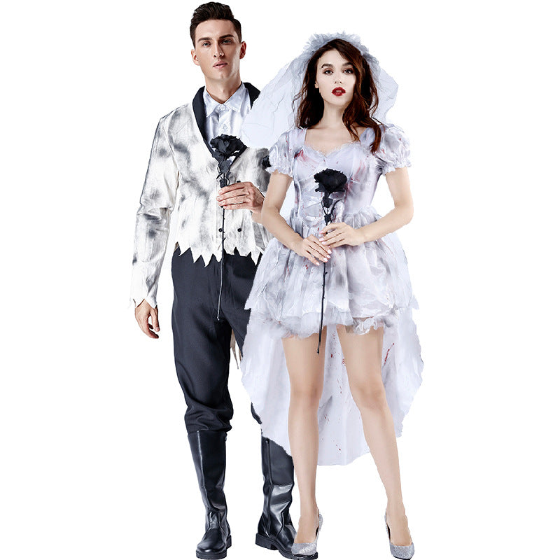 New Vampire Evil Ghost Bride Halloween Costume