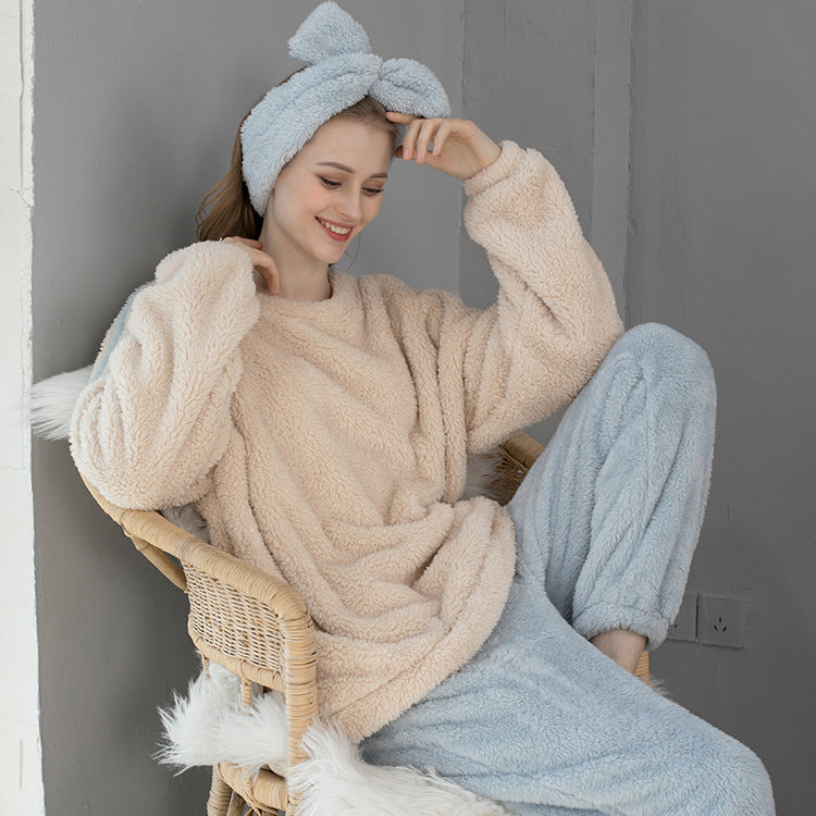 Coral Fleece Pajamas Long Sleeve Loungewear