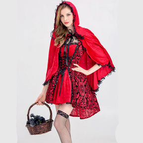 Halloween Role Playing Red Hat Girl Dress