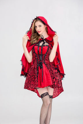 Halloween Role Playing Red Hat Girl Dress