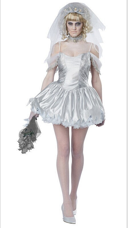 Halloween Role Playing Ghost Bride Wedding Dress