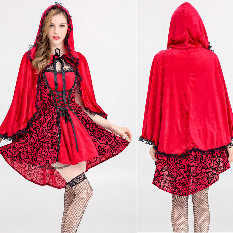 Halloween Role Playing Red Hat Girl Dress