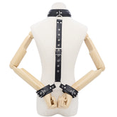 PU Leather SM Bandage Back Handcuffs Bandage Set