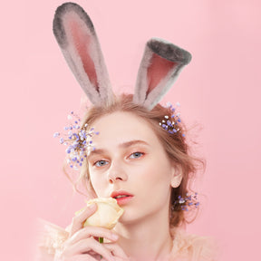 Rabbit Plush Headband Adjustable