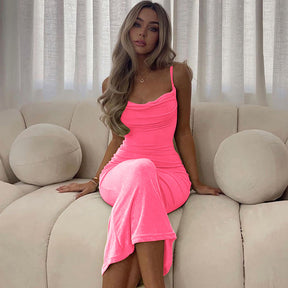 New Fashion Sexy Backless Slim Sling Dress Club Wear