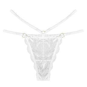 New Sexy Lace Bow Thong Floral Hollow Transparent Panties