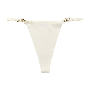 Seamless Cotton Crotch Breathable Metal Ring Thong